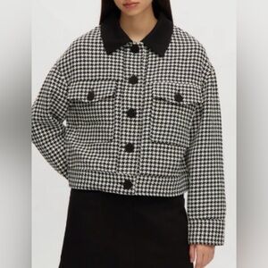 House of Harlow 1960 Black & White Houndstooth Kids Jacket